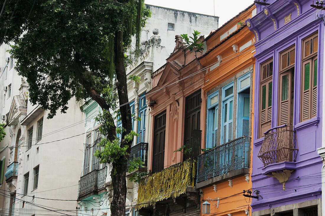 Colourful Residential Buildings; Rio De Janeiro, Brazil