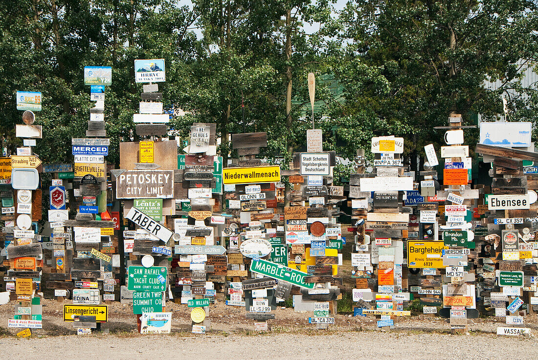 Schilderwald; Watson Lake, Yukon Territorium, Kanada