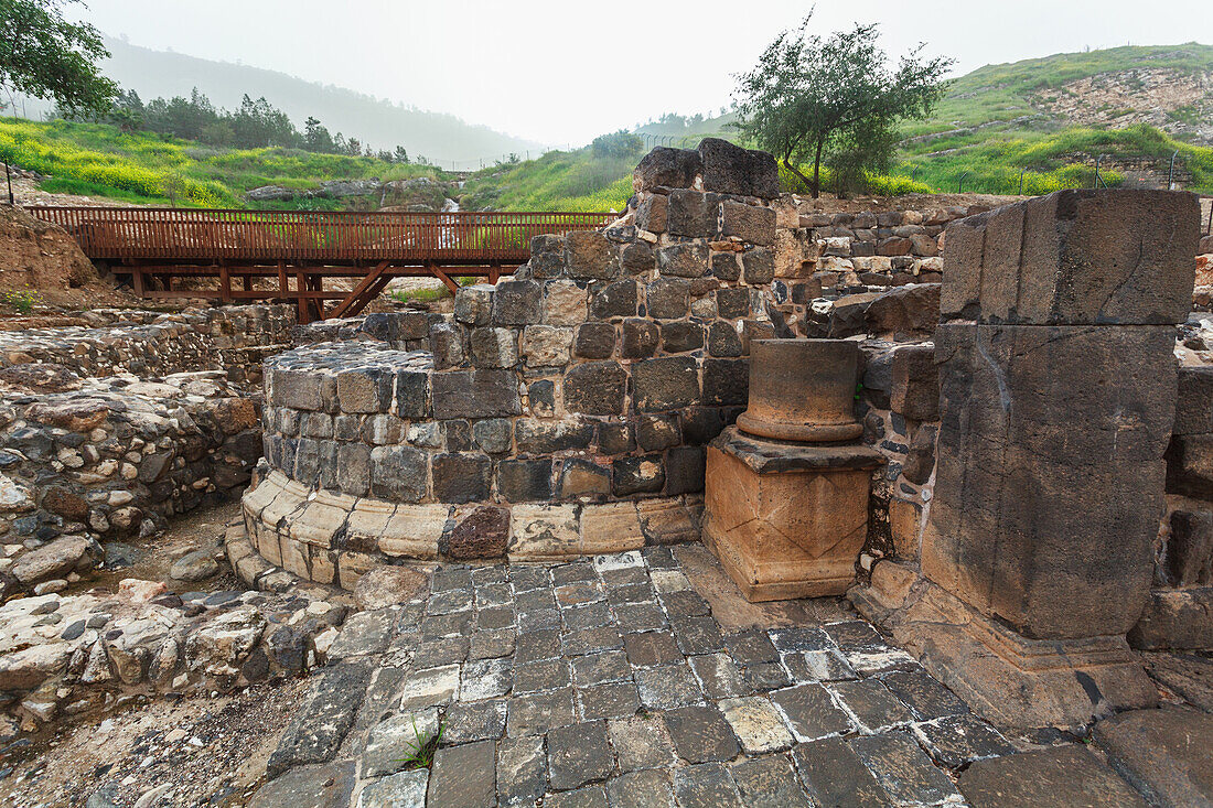 Israel, Ruins of Ancient Tiberius on sea of Galilee; Ancient Tiberius