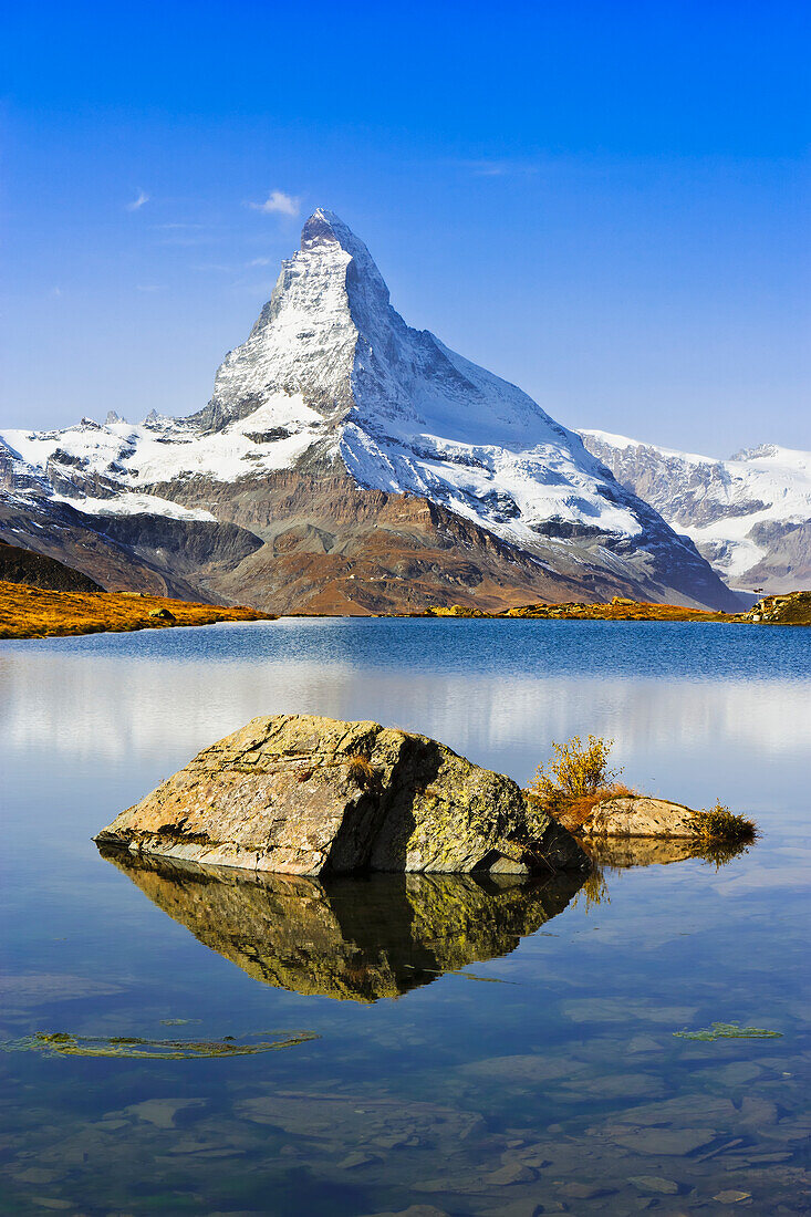 Schweiz, Stellisee und Matterhorn; Wallis