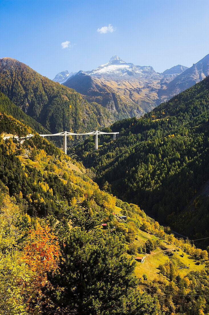 Switzerland, Viaduct near Berisal; Valais