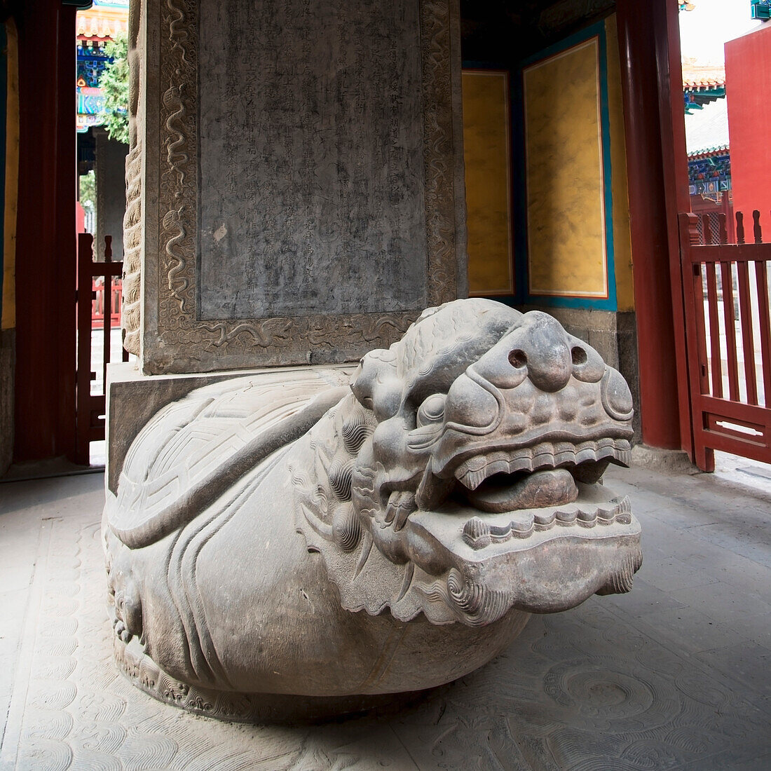 Statue Of Animal Likeness At Confucius Temple; Beijing, China
