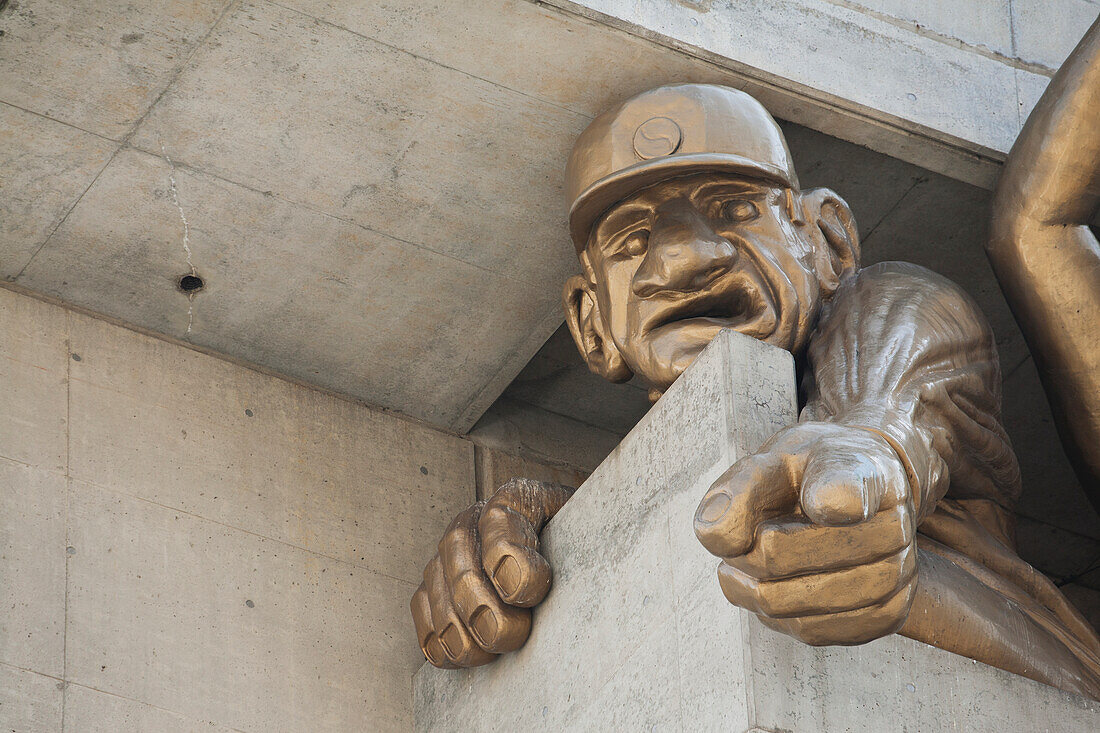 Close Up Of Sculpture On The Outside Of The Skydome; Toronto, Ontario, Canada