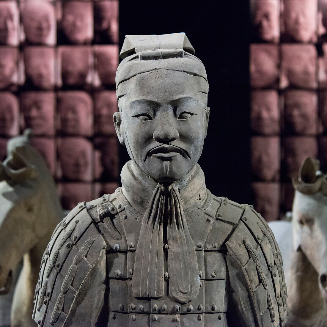 A Statue On Display At The Shaanxi History Museum; Xi'an, Shaanxi, China