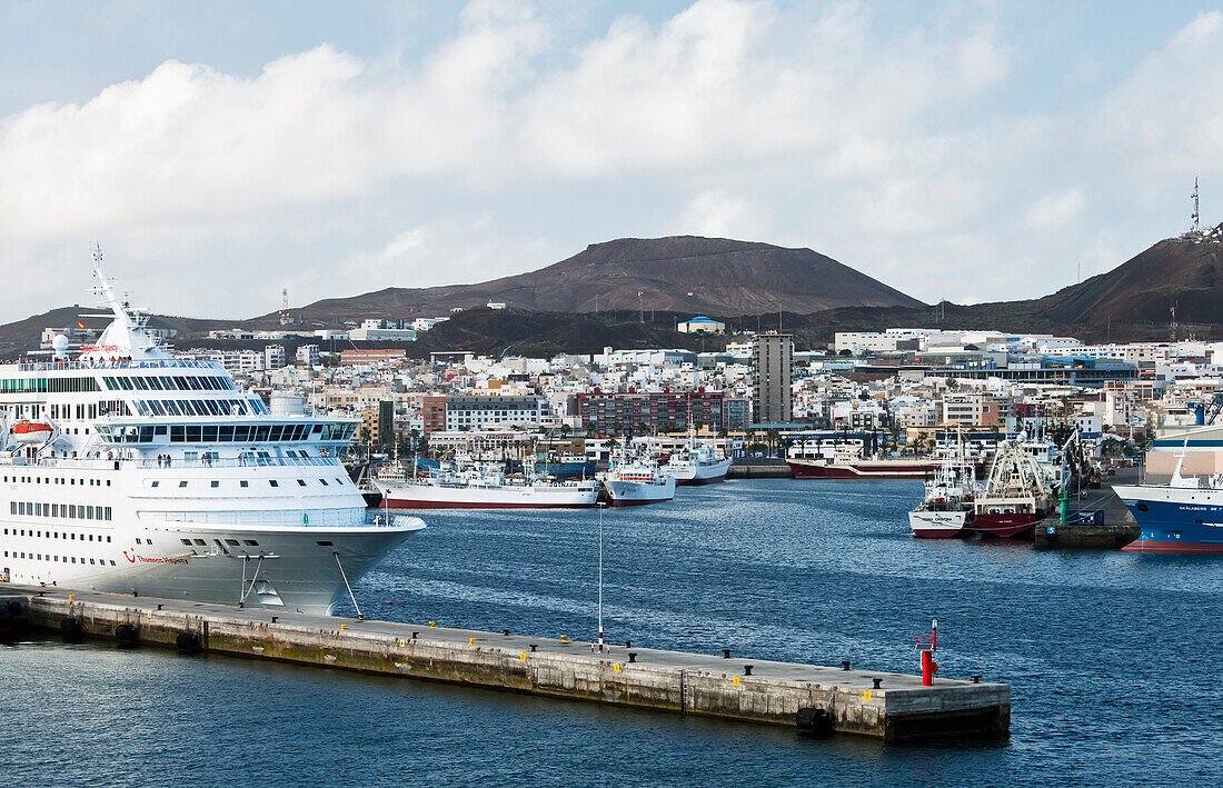 Ships And Boats In The Harbour; Las Palma, Gran Canaria, Spain