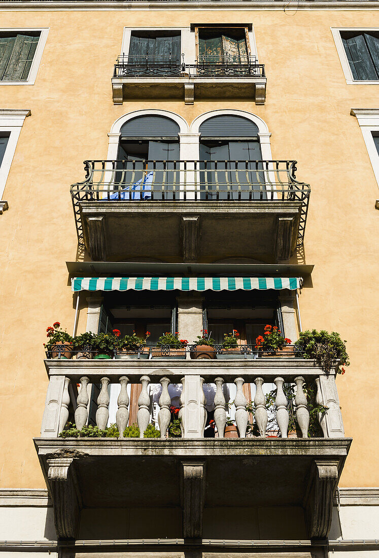 Architectural Details On A Building; Venice, Italy