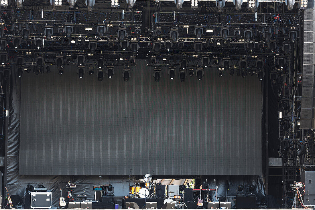 A Stage Set For A Musical Concert; Locarno, Ticino, Switzerland