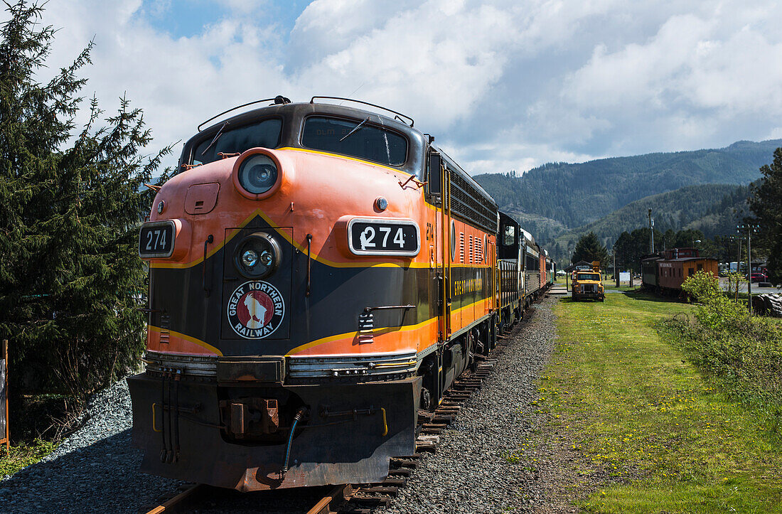 Ein alter Zug; Garibaldi, Oregon, Vereinigte Staaten Von Amerika