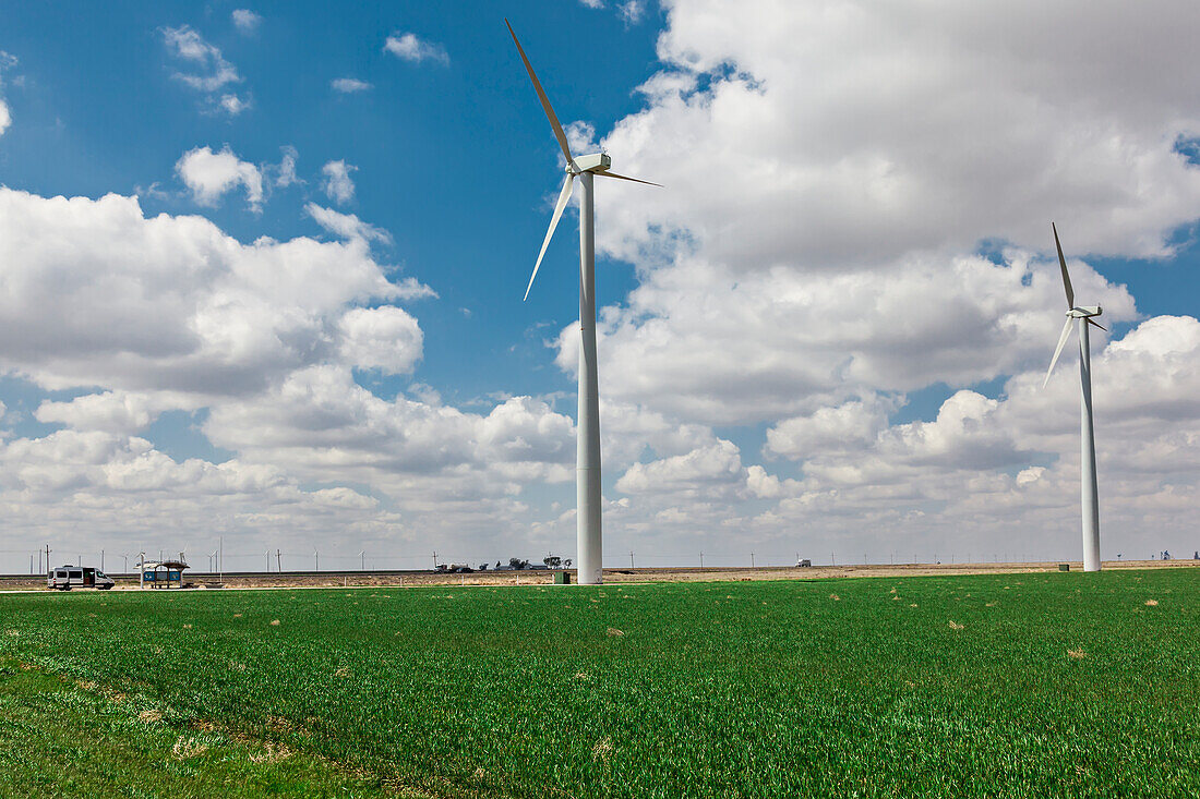 Gray County Wind Generator Farm; Ensign, Kansas, United States Of America