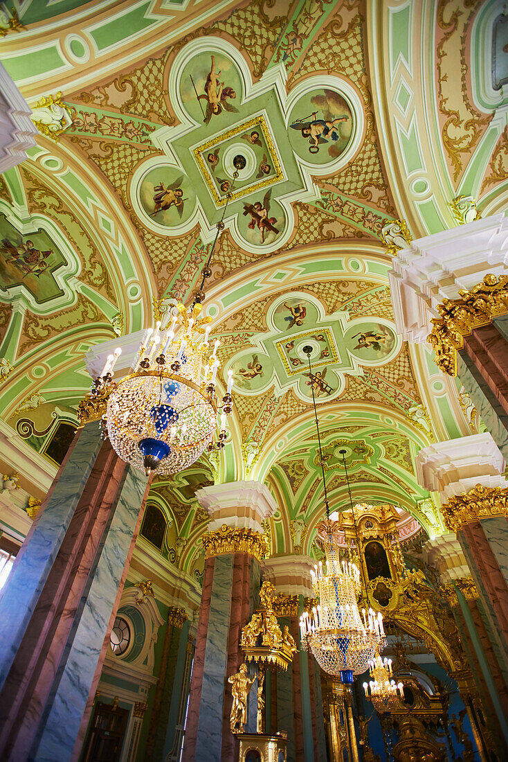 Interior View Of Ss Peter And Paul Cathedral On Petrograd Side Of St. Petersburg; St. Petersburg, Russia