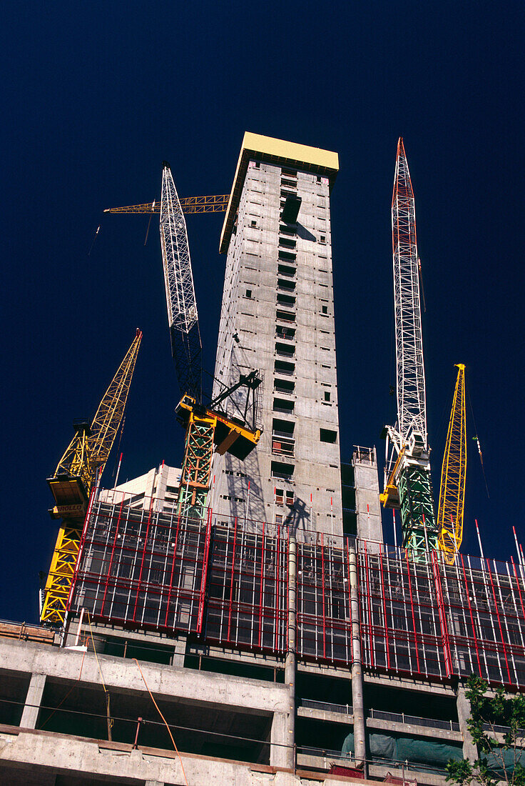 Office Building Construction, Cranes