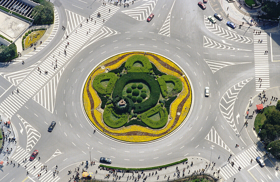 Overview of Roundabout, Shanghai, China