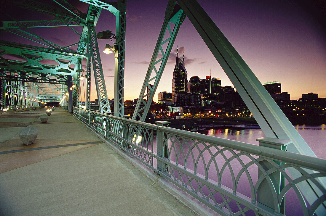 Stadtbild von Brücke, Nashville, Tennessee, USA