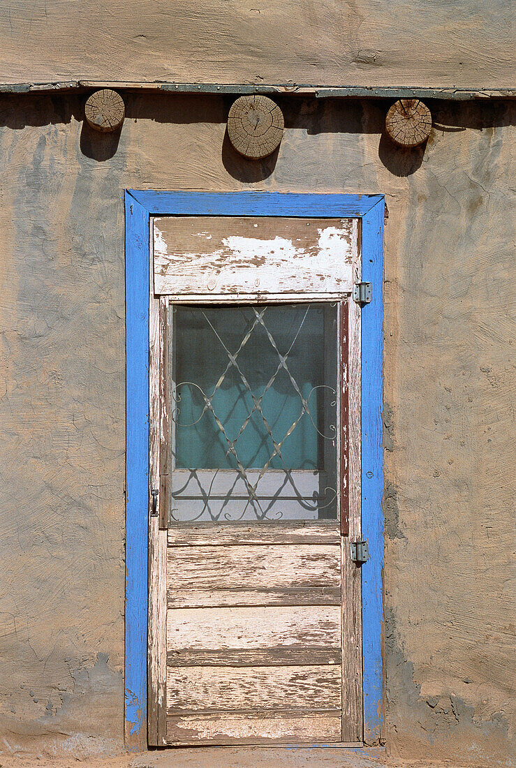 Door of Pueblo Dwelling New Mexico, USA