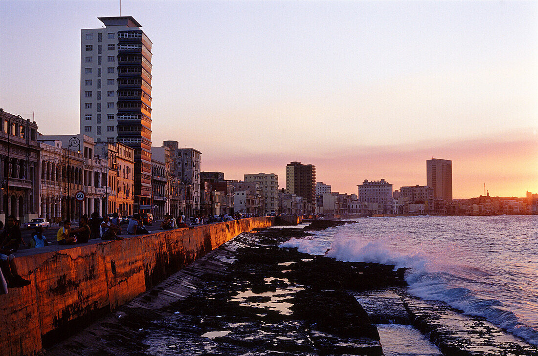 Malicon at Sunset, Havana, Cuba
