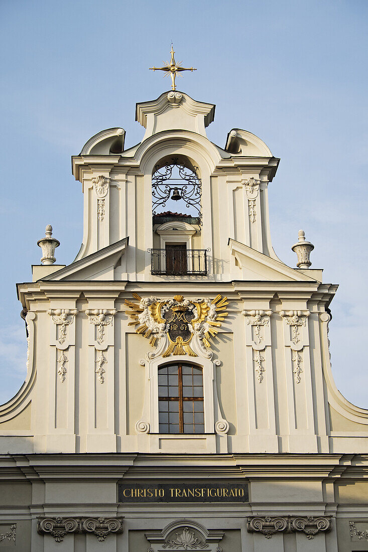 Close-up of Church of the Lord's Transfiguration, Old Town, Krakow, Poland.