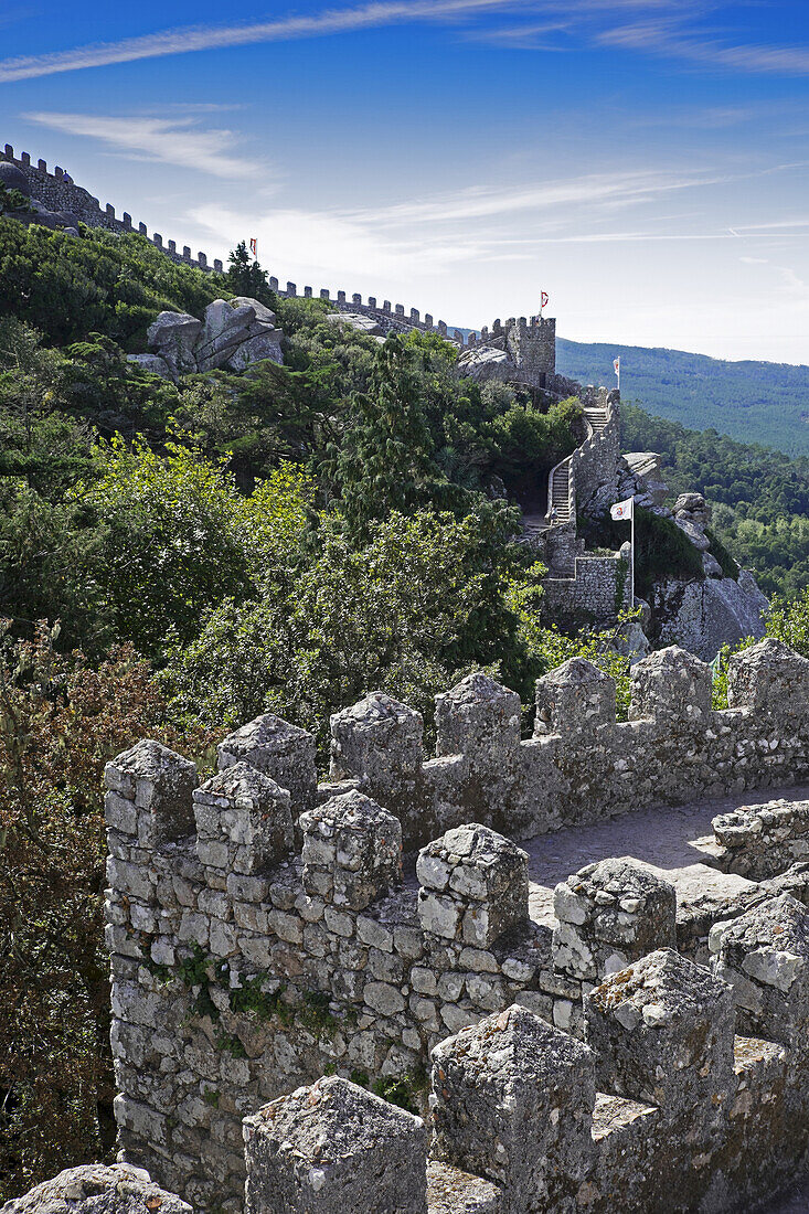 Burg der Mauren in der Gemeinde Sintra, Portugal
