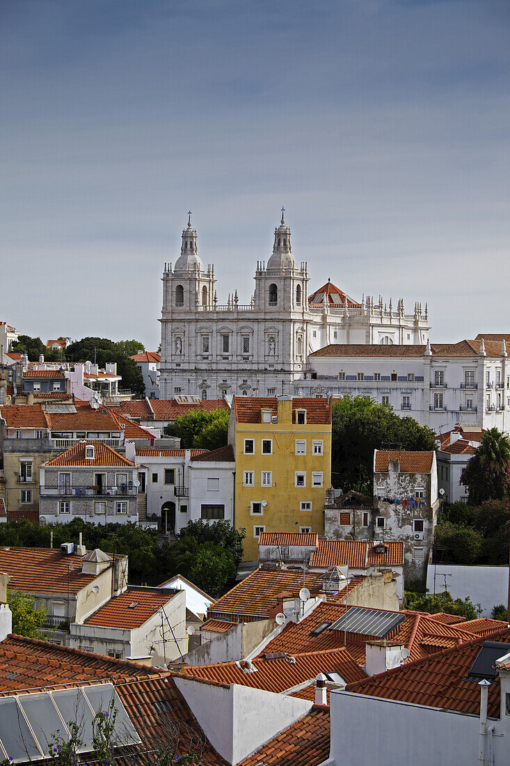 Monastery of Sao Vicente de Fora in Cityscape of Lisbon, Portugal