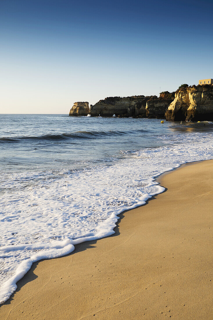 Surf on Beach at Lagos, Algarve Coast, Portugal