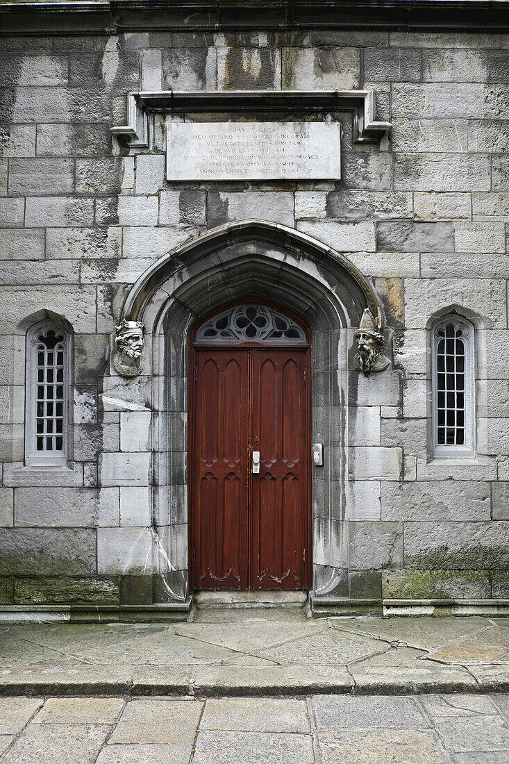 Nahaufnahme des Portals, Dublin Castle, Dublin, Republik Irland