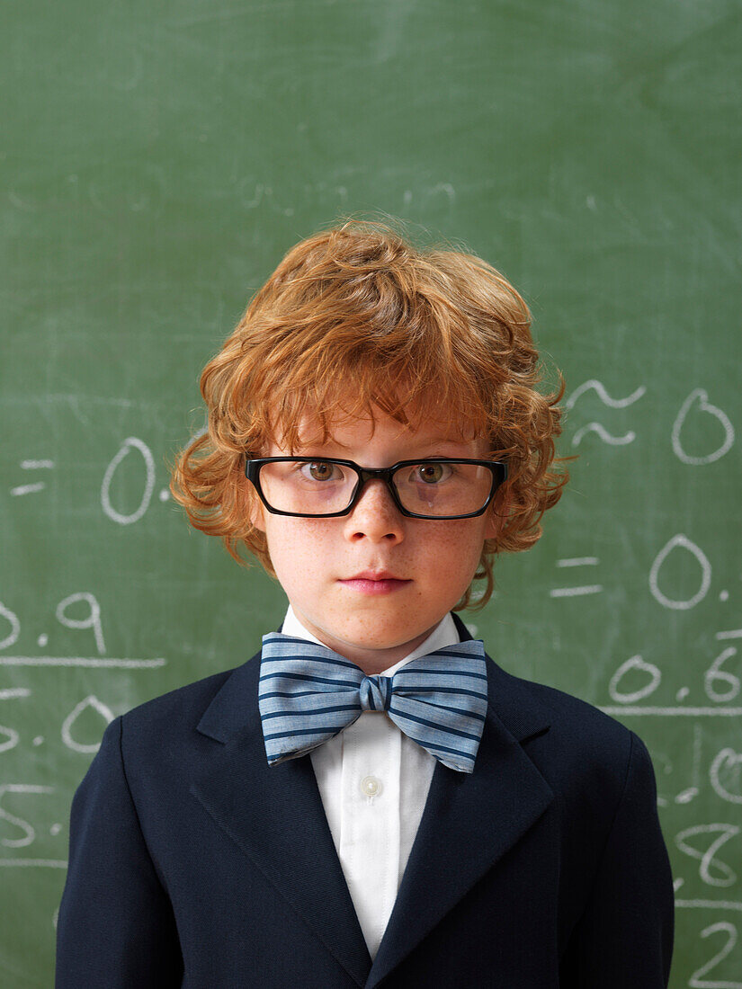 Portrait of Boy at School