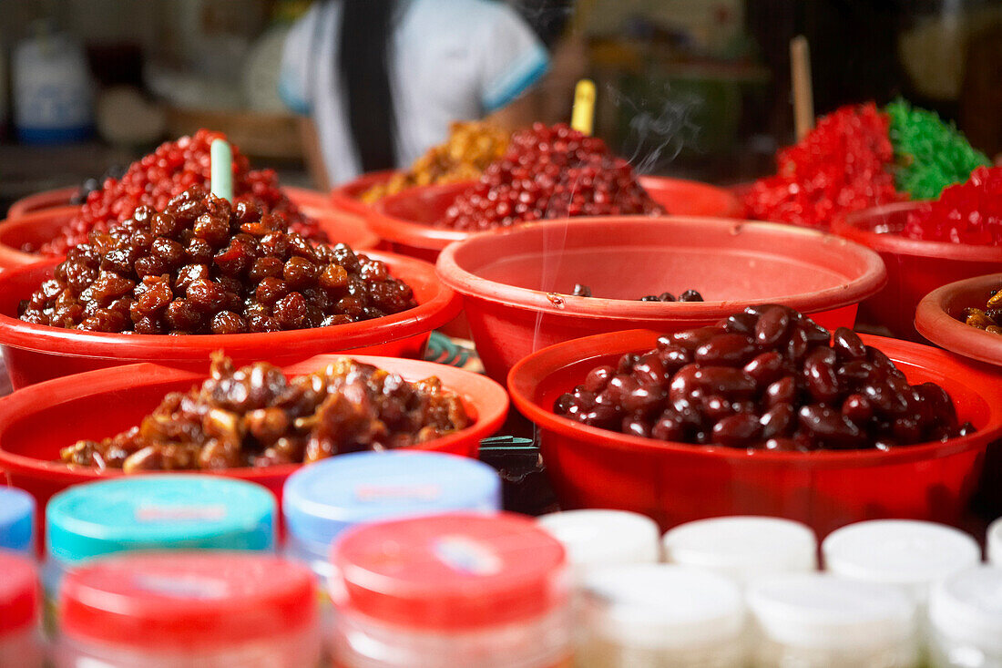 Beans and Dried Fruit at Market, Chau Doc, An Giang, Vietnam
