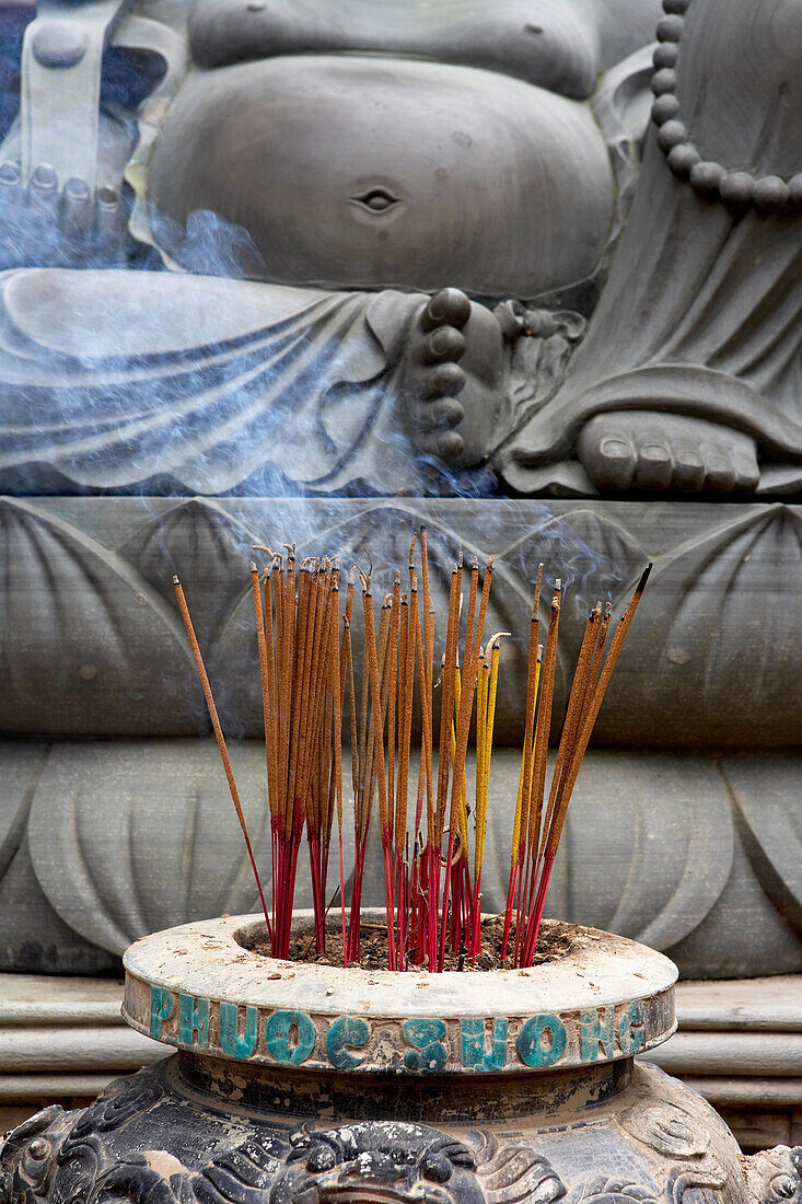 Marble Buddha and Incense, Marble Mountains, Ngu Hanh Son, Danang, Vietnam