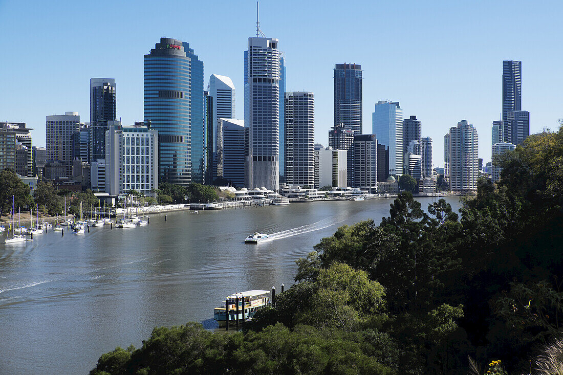 Skyline von Brisbane und dem Brisbane River in Queensland, Australien