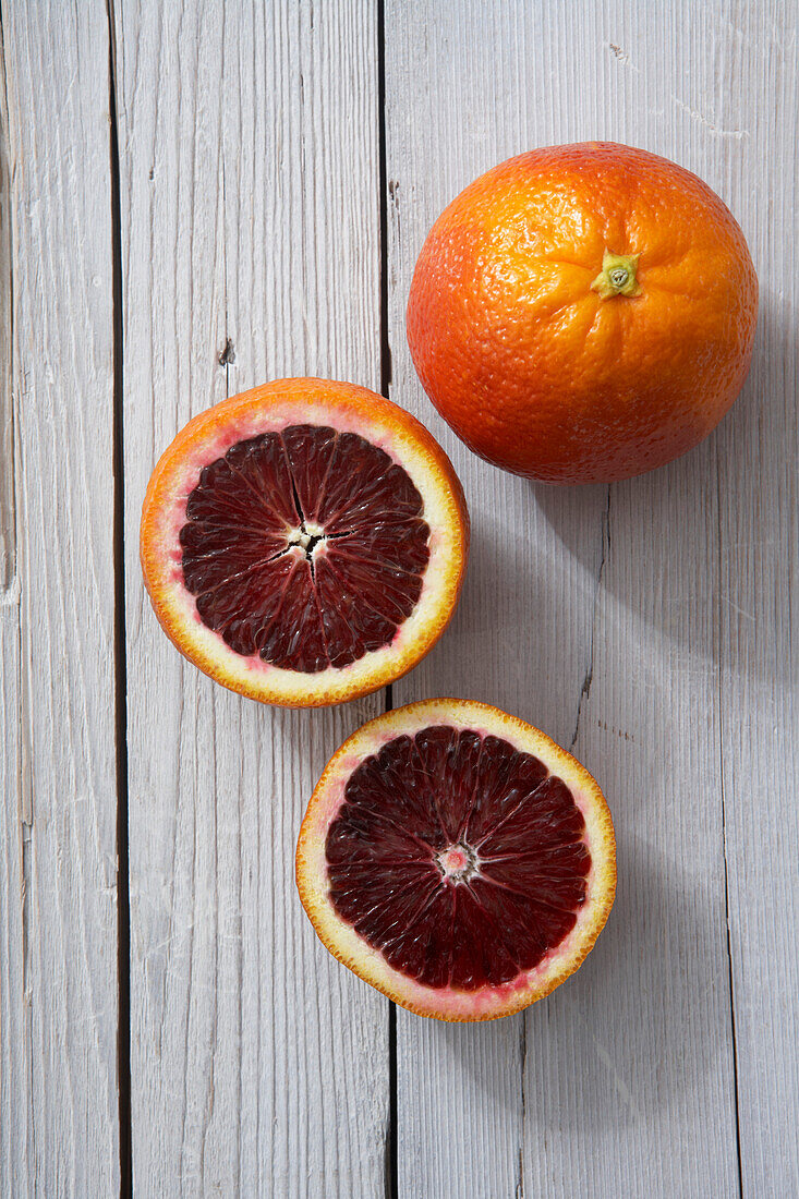 Blood Oranges Cut in Half