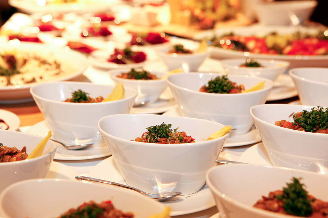 Close-up of Dishes in Restaurant