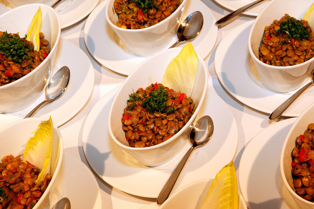 Close-up of Dishes in Restaurant