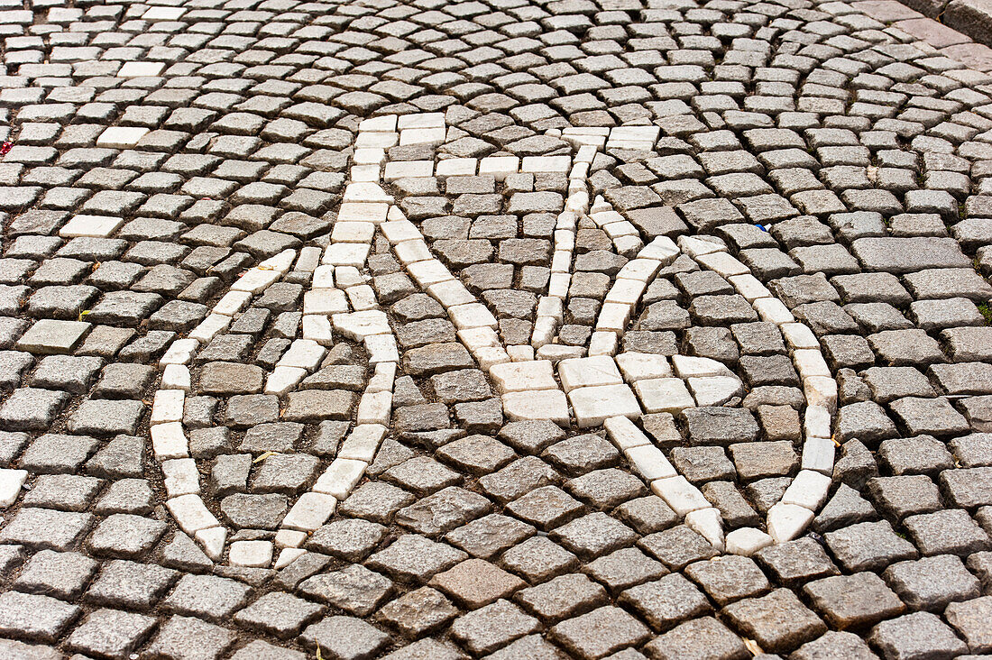 Fahrradweg-Schild, Maastricht, Limburg, Niederlande