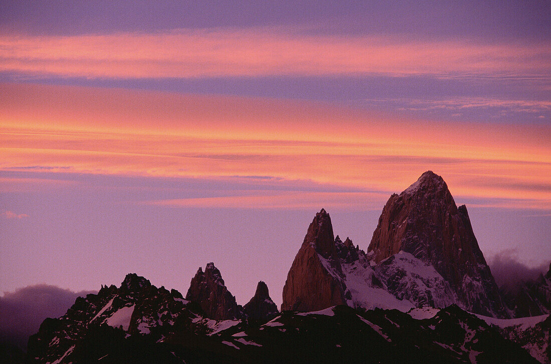 Mt. Fitz Roy at Sunset, Los Glaciares National Park, Santa Cruz, Argentina