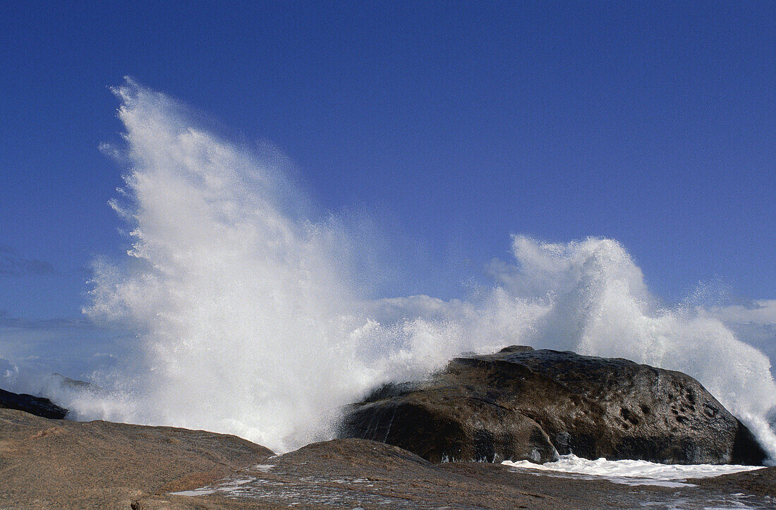 Waves Crashing on Coast, Atlantic Ocean, South Africa