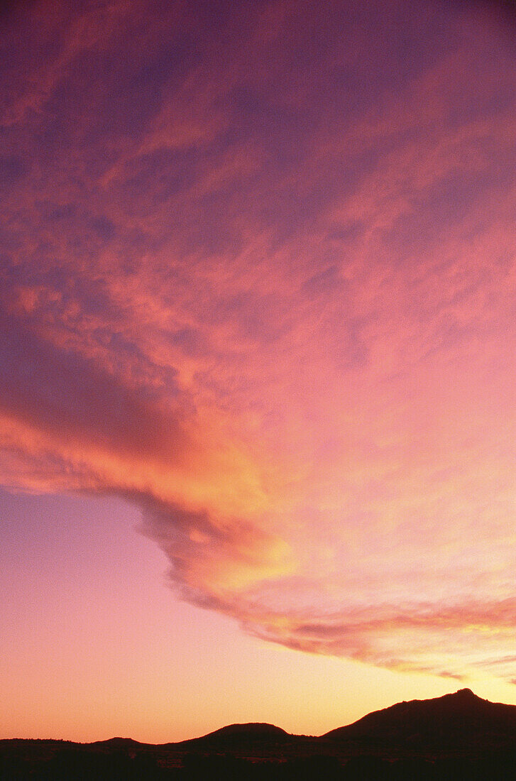 Sonnenuntergang, Kamieskroon, Kapprovinz, Südafrika