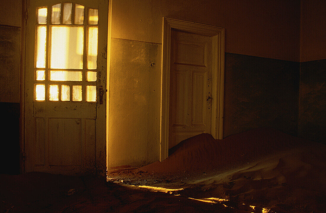 Interior of Abandoned Building, Pomona Ghost Town, Namibia