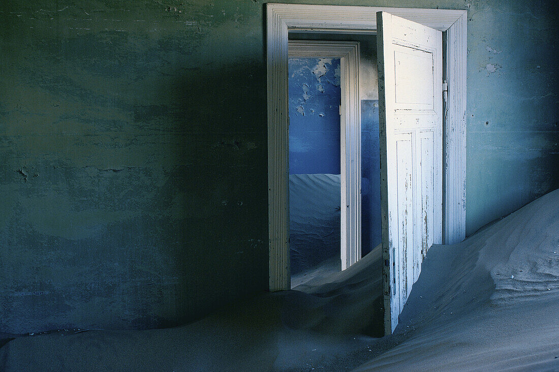 Interior of Abandoned Building, Kolmanskop Ghost Town, Namibia