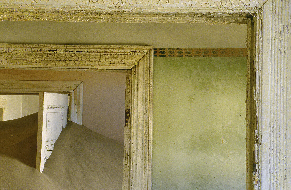 Interior of Abandoned Building, Kolmanskop Ghost Town, Namibia