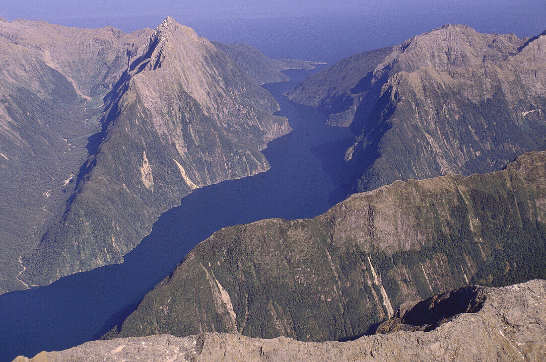 Milford Sound and Mitre Peak, Fiordland National Park, South Island, New Zealand