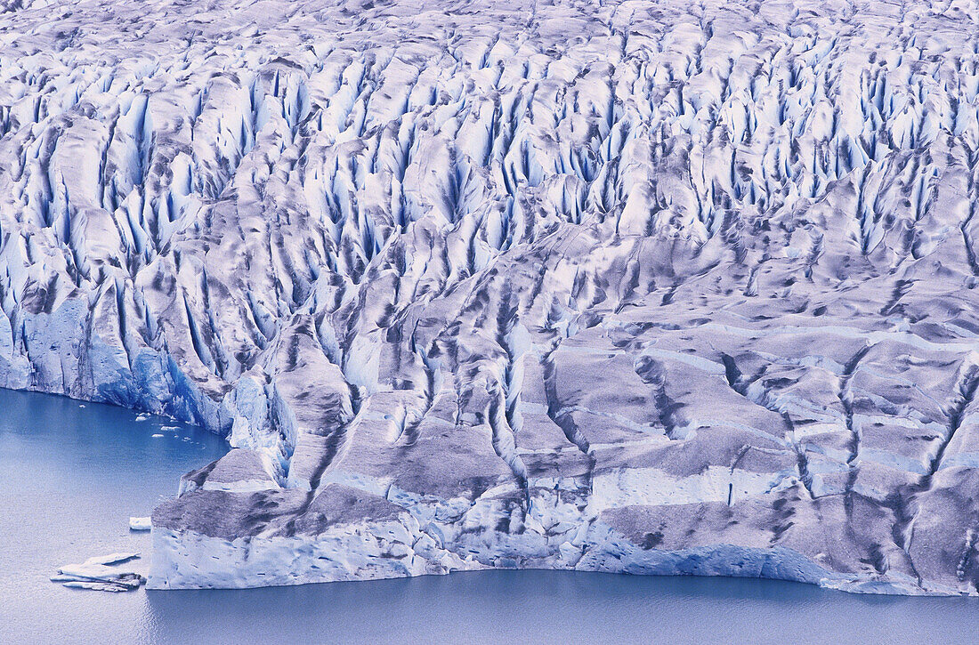 Aerial View of Uppsala Glacier, Lake Argentina, Patagonia, Argentina