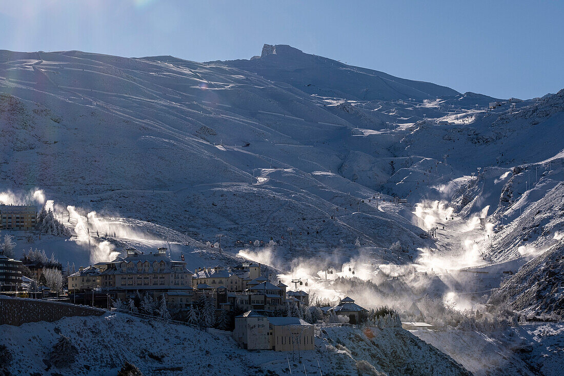 Skigebiet Sierra Nevada, Granada, Andalusien, Spanien