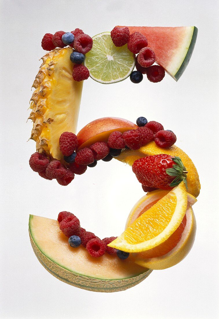 Fruit Forming the Number 5