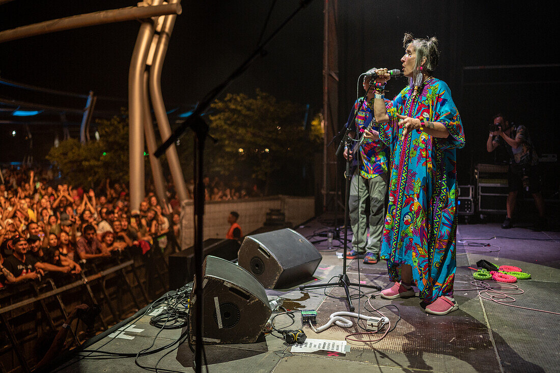 Colombian band Aterciopelados performs live during Vive Latino 2022 Festival in Zaragoza, Spain