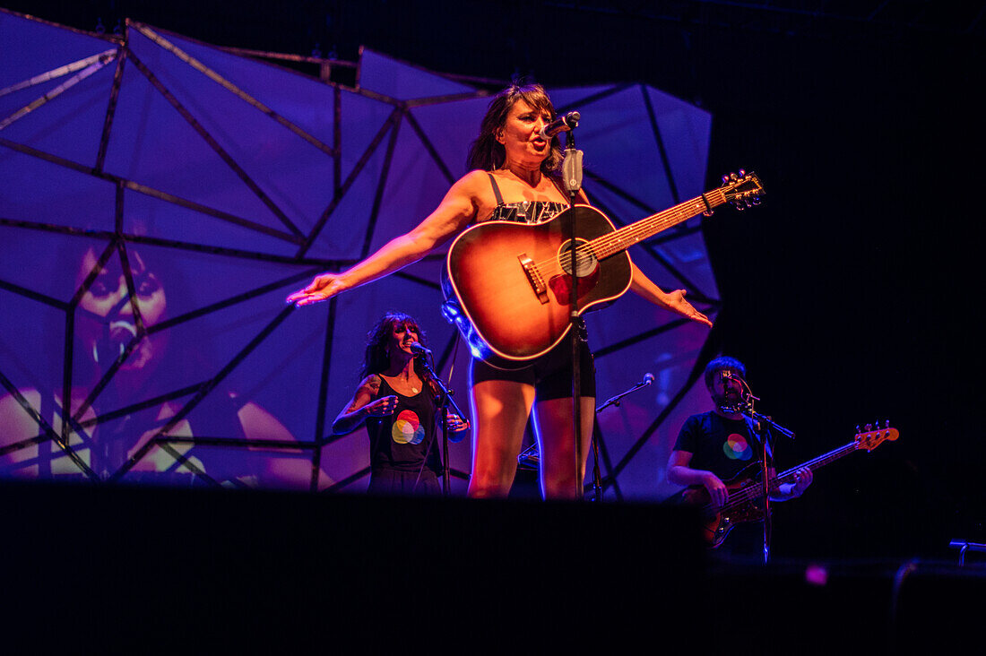 Spanish artist Amaral performing live at Vive Latino 2022 Music Festival in Zaragoza, Spain