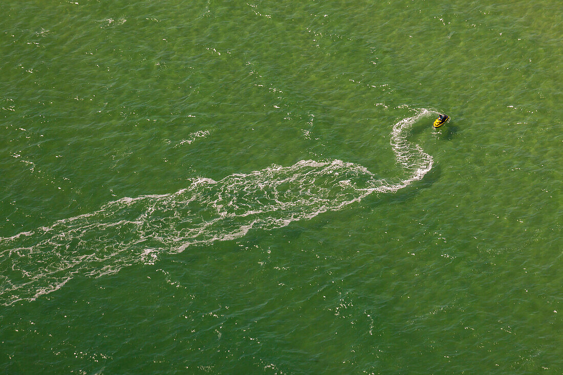 Aerial view of a Jet Ski in Frankston, Australia