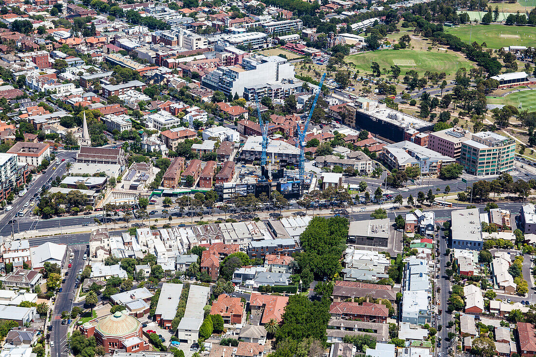 Luftaufnahme von St Kilda in Melbourne, Australien