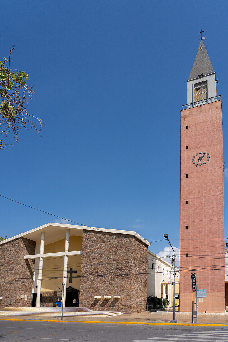 The San Juan de Cuyo Cathedral in San Juan, Argentina. The original Spanish colonial cathedral was destroyed in the 1944 earthquake.