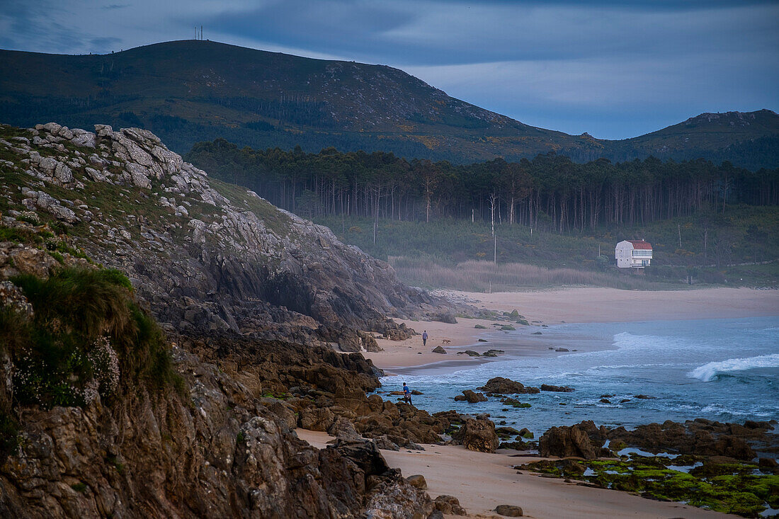 Castro de Barona, Celtic settlement -1st century BC, Porto do Son, La Coruna province, Region of Galicia, Spain