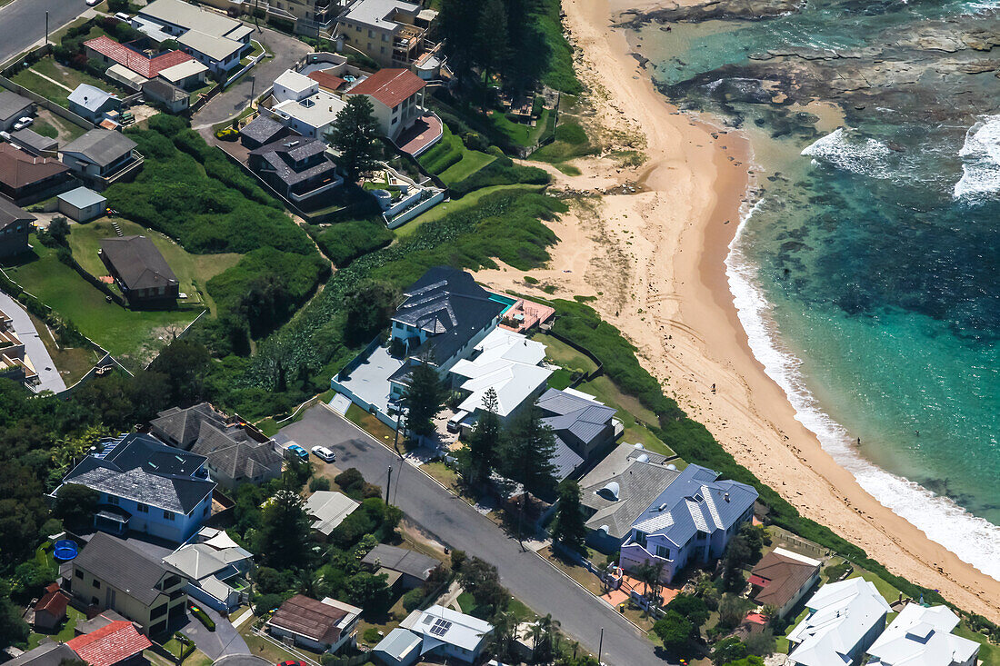 Aerial View of Blue Bay in New South Wales, Australia