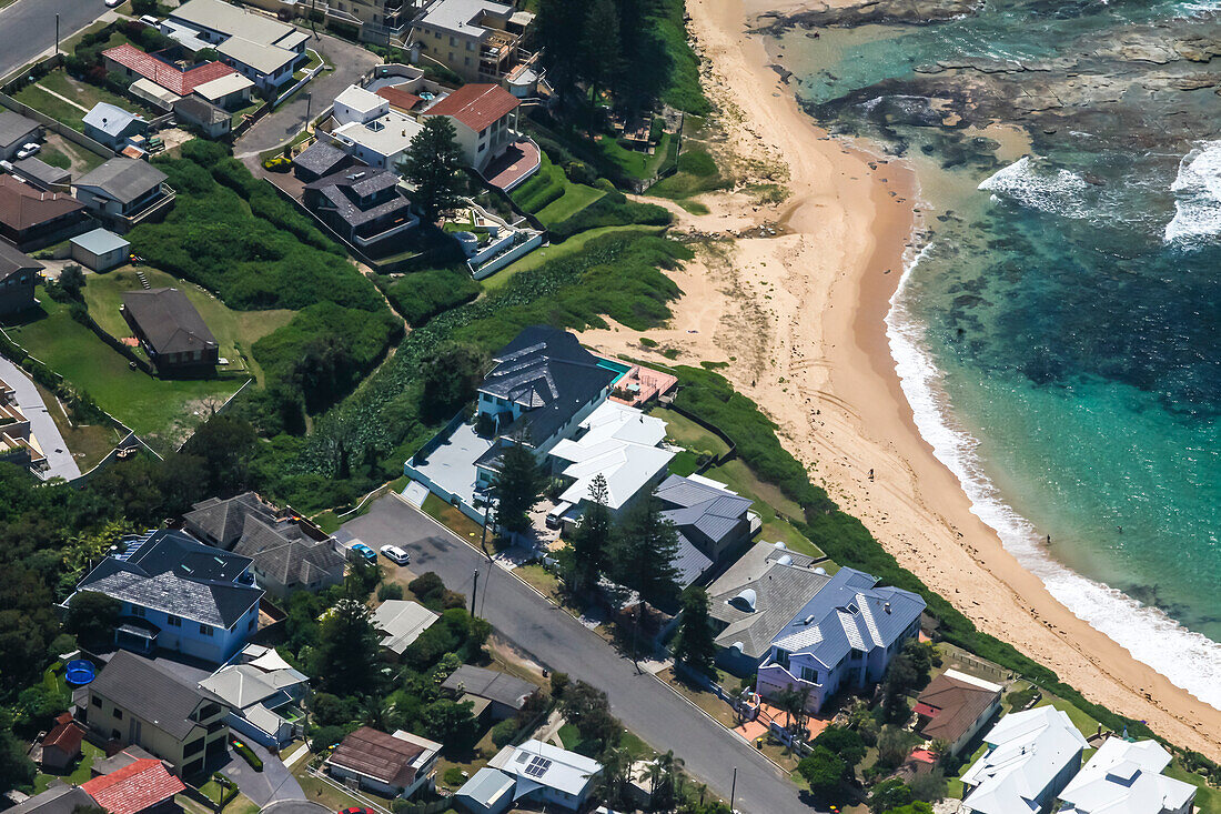 Luftaufnahme von Blue Bay in New South Wales, Australien